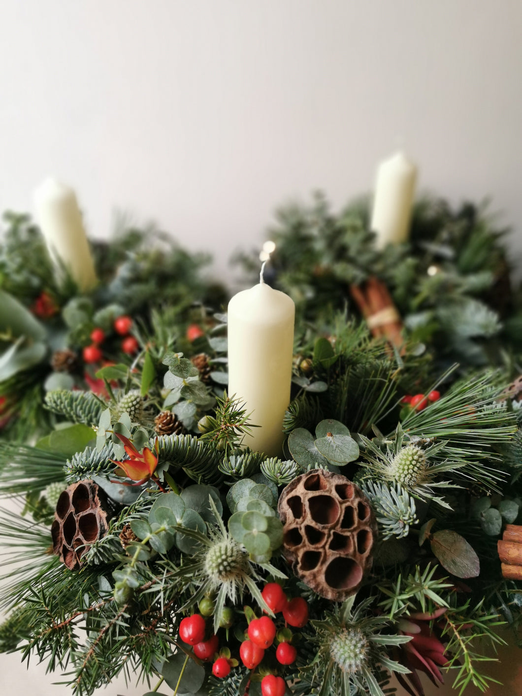 Christmas Candle Arrangement